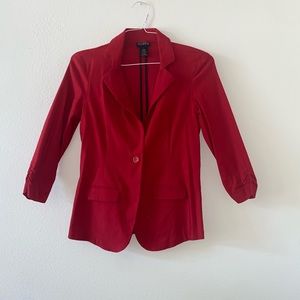 Women’s Red Quarter Sleeved Blazer